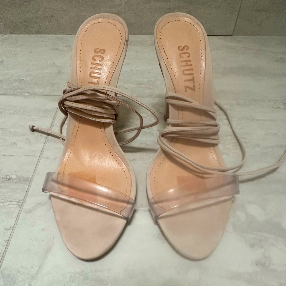 Schutz Chloe Lace Up Heels